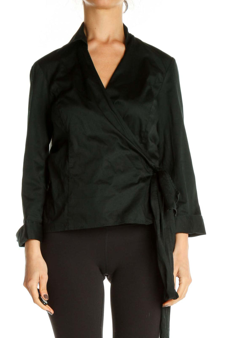 Black Solid All Day Wear Blouse