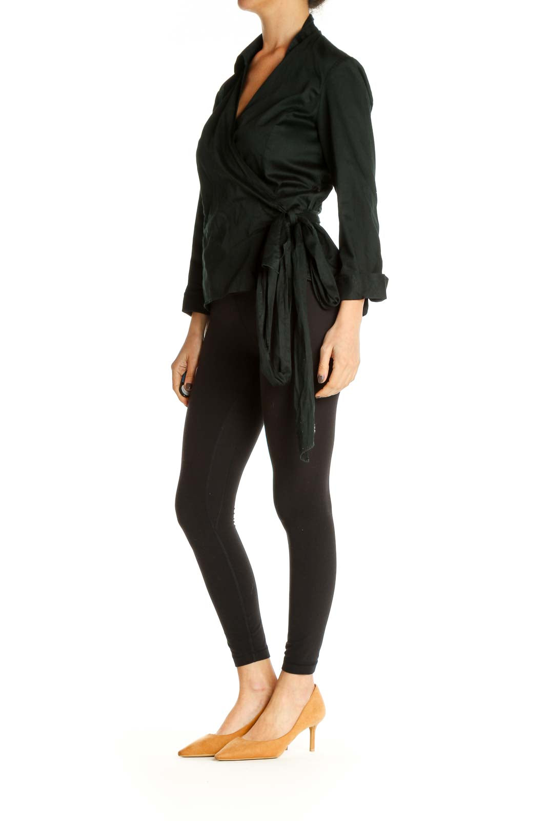 Black Solid All Day Wear Blouse