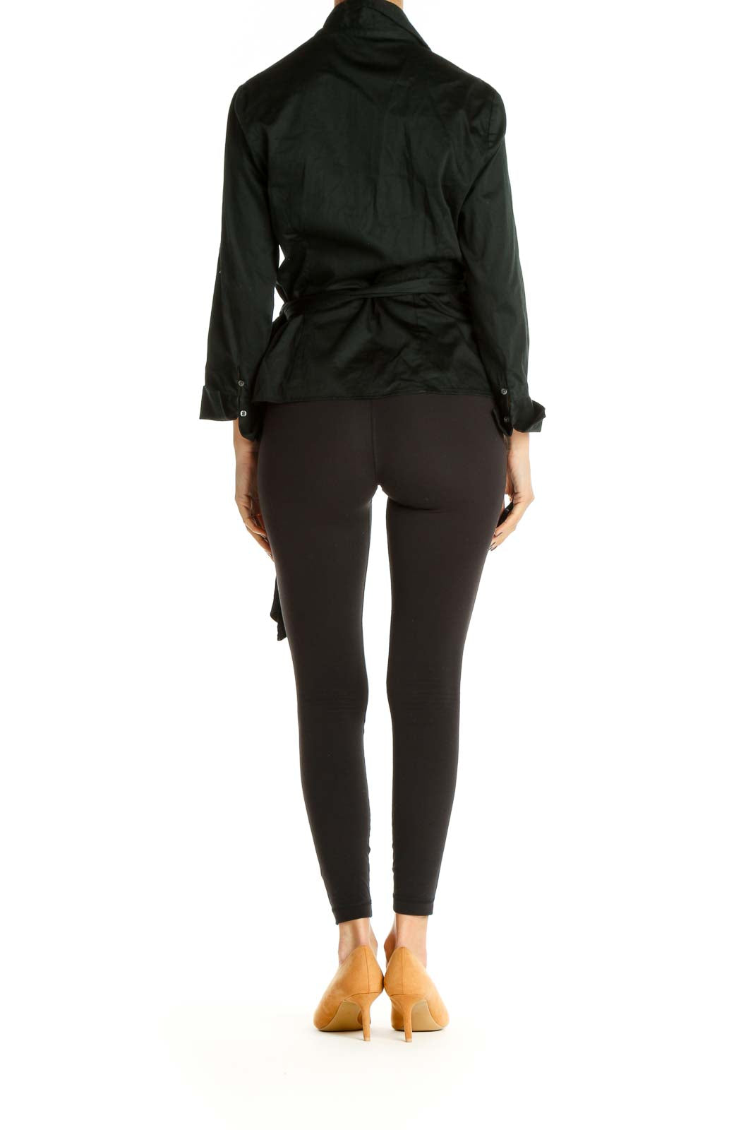 Black Solid All Day Wear Blouse