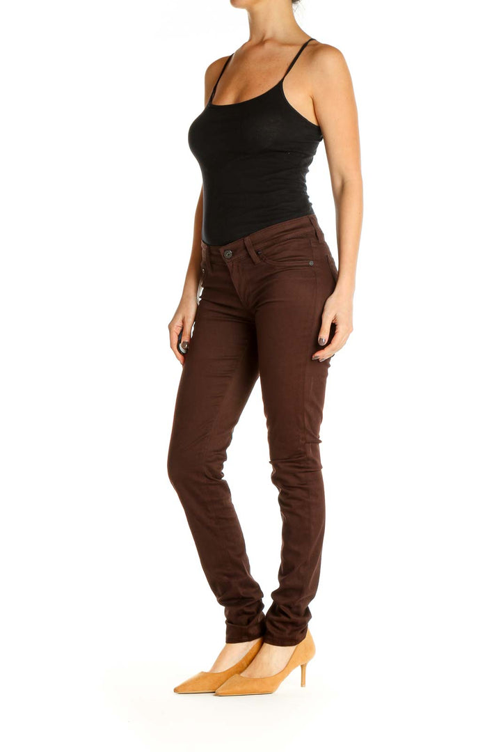 Brown Casual Leggings