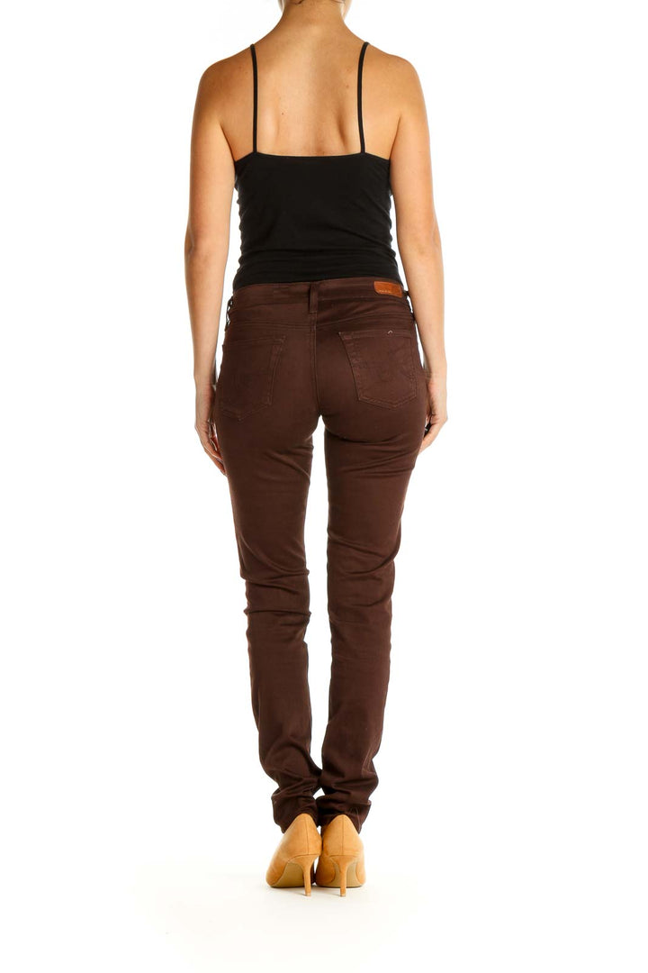 Brown Casual Leggings