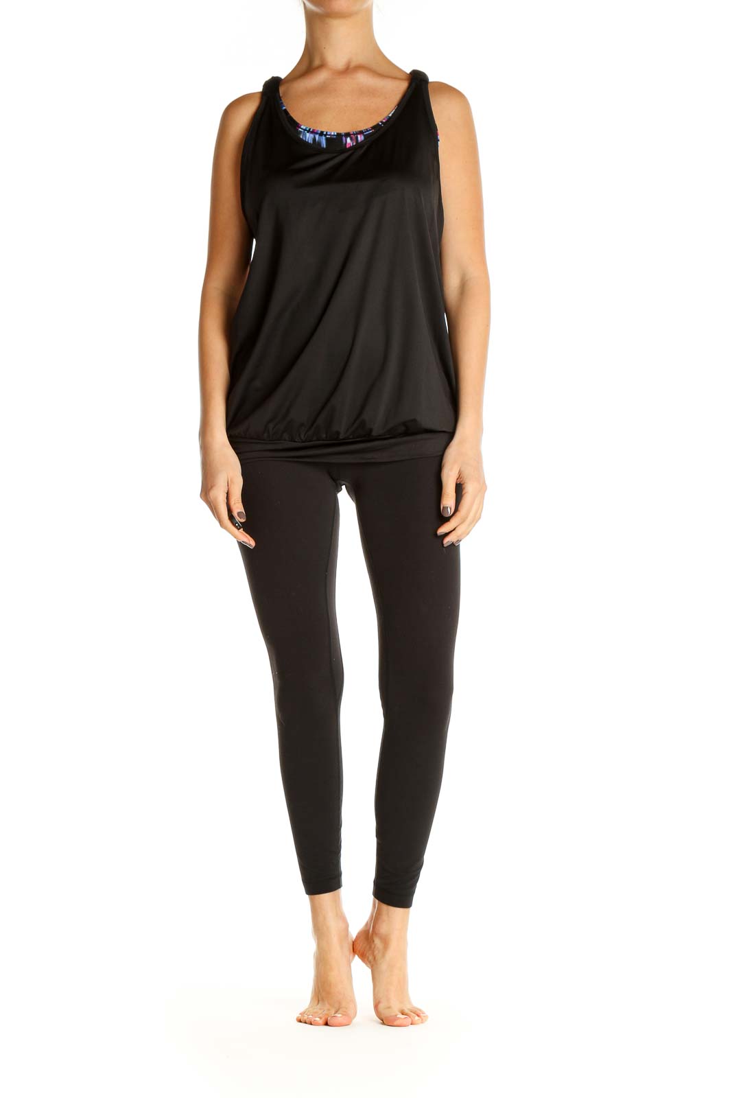 Black Solid Chic Tank Top