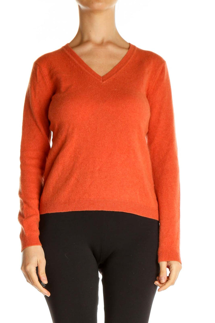 Orange All Day Wear Sweater