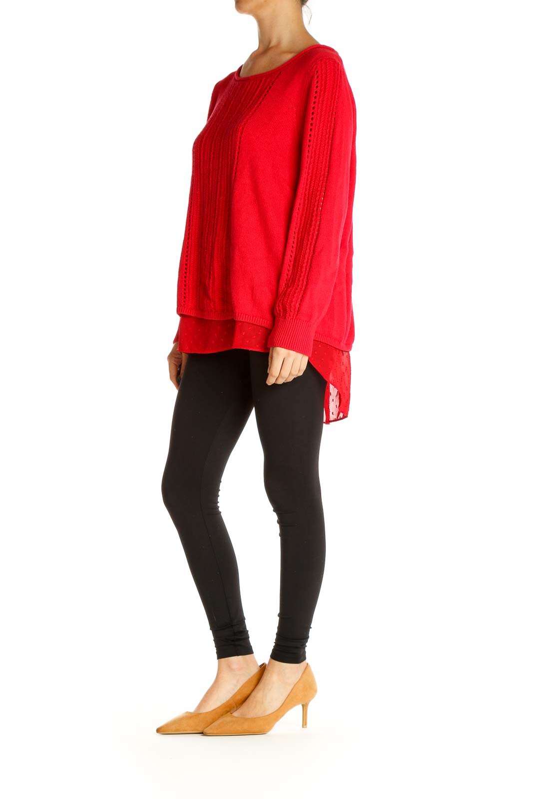 Red Solid All Day Wear Top