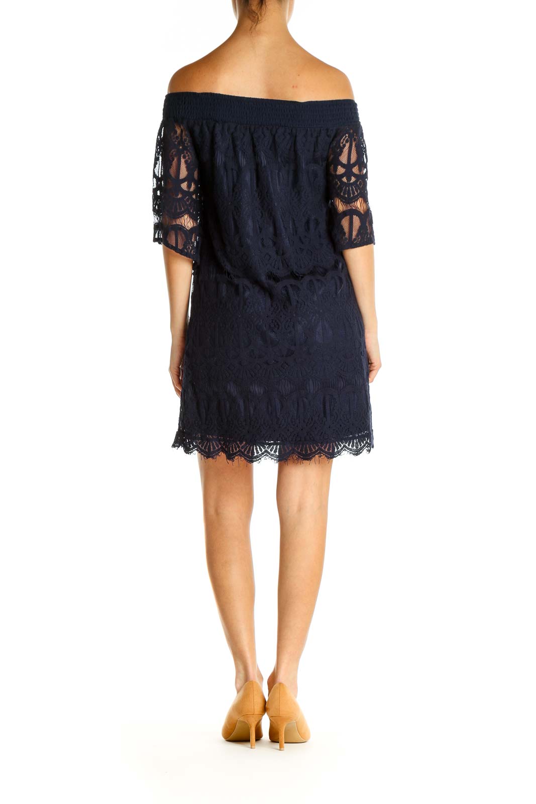 Black Lace Day Shift Dress