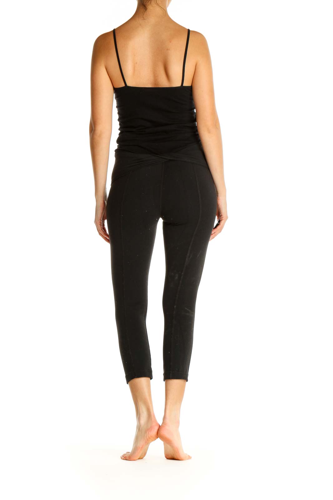 Black Solid Activewear Leggings