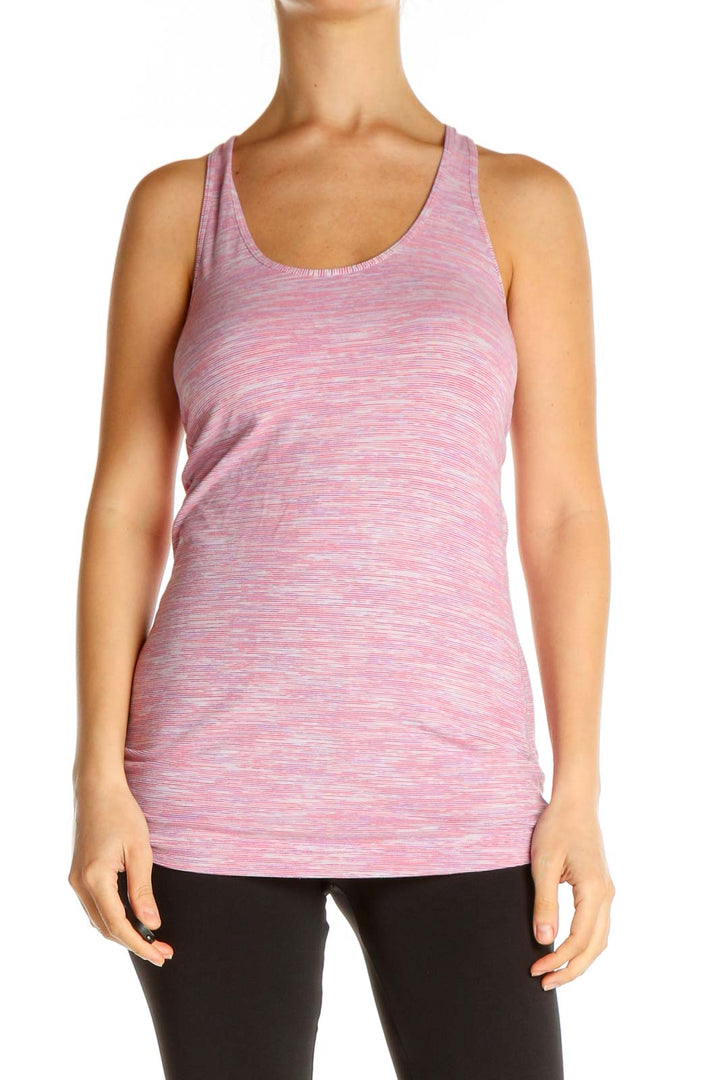 Pink Solid All Day Wear Tank Top