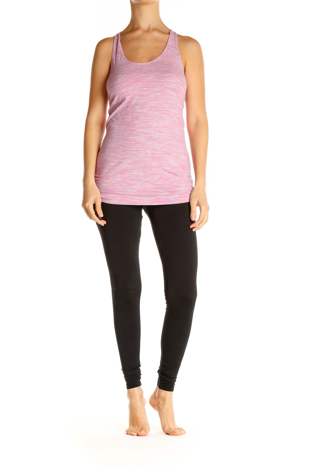 Pink Solid All Day Wear Tank Top