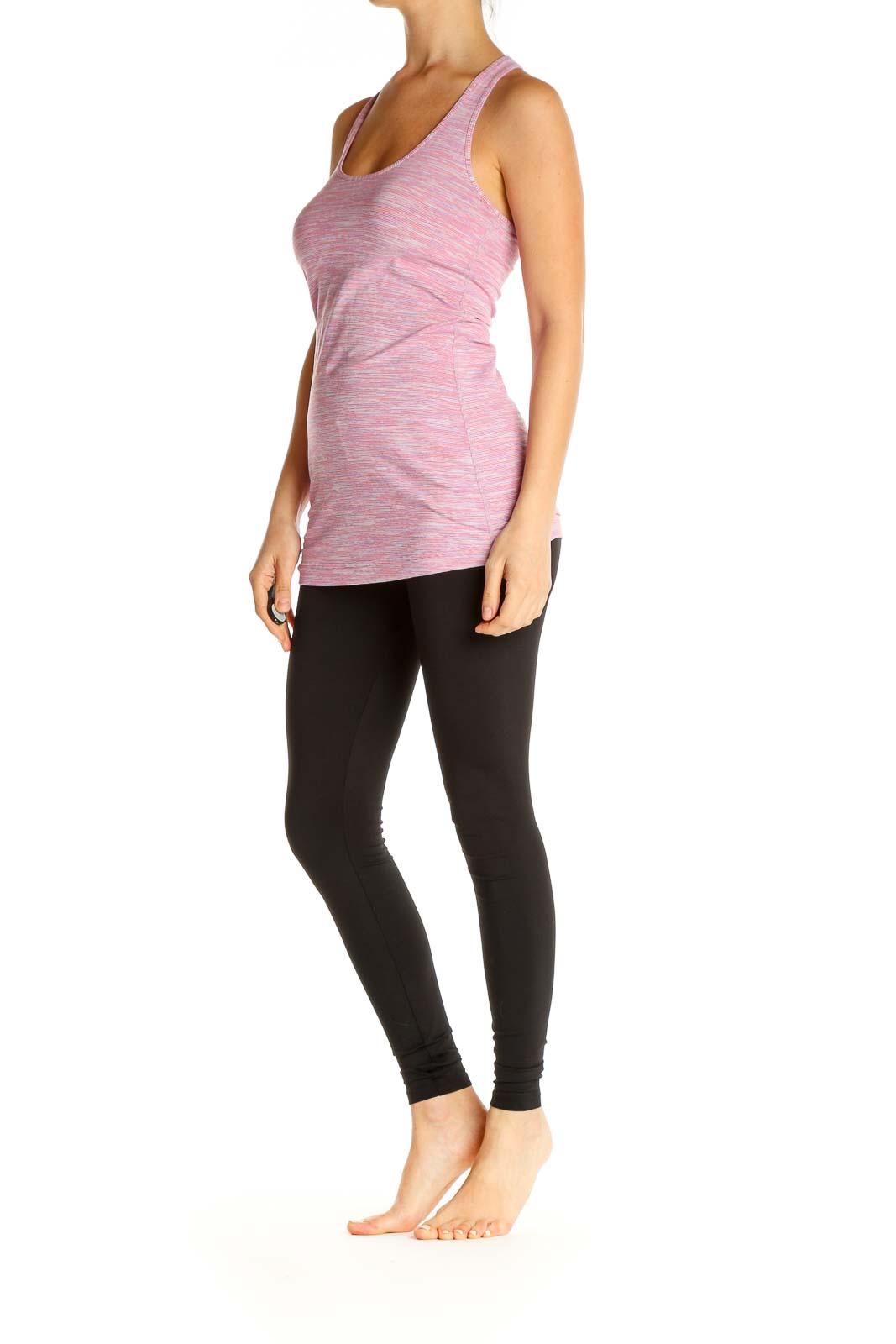 Pink Solid All Day Wear Tank Top