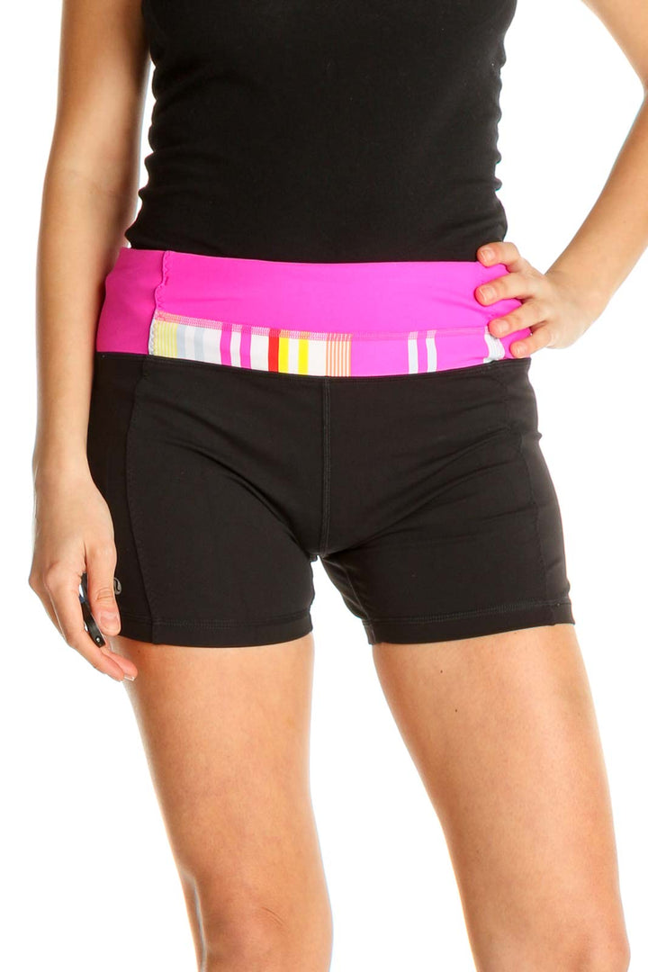 Pink Colorblock Activewear Shorts