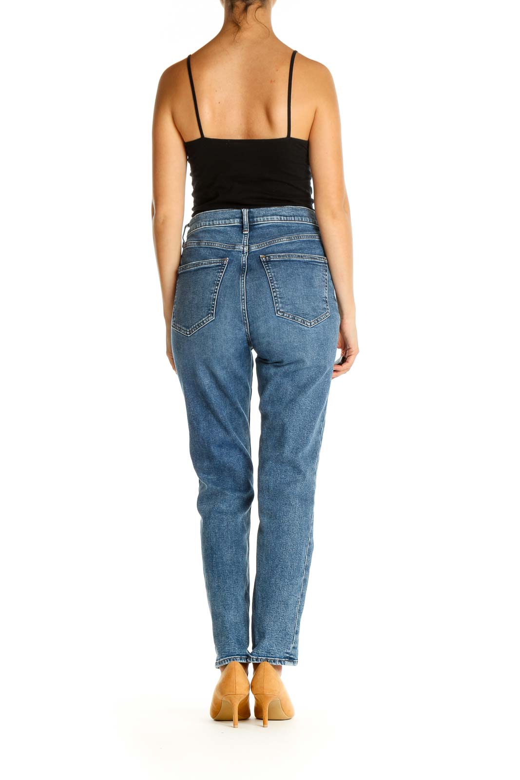 Blue Straight Leg Jeans