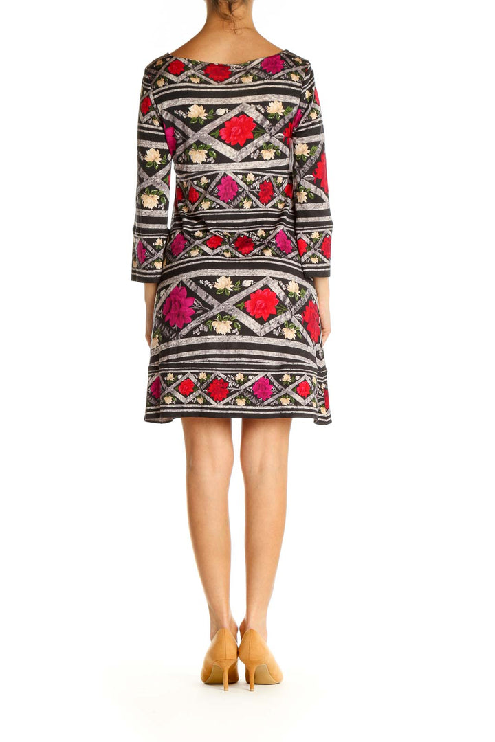 Brown Aztec Print Day Shift Dress