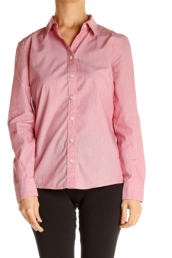 Pink Polka Dot Formal Shirt