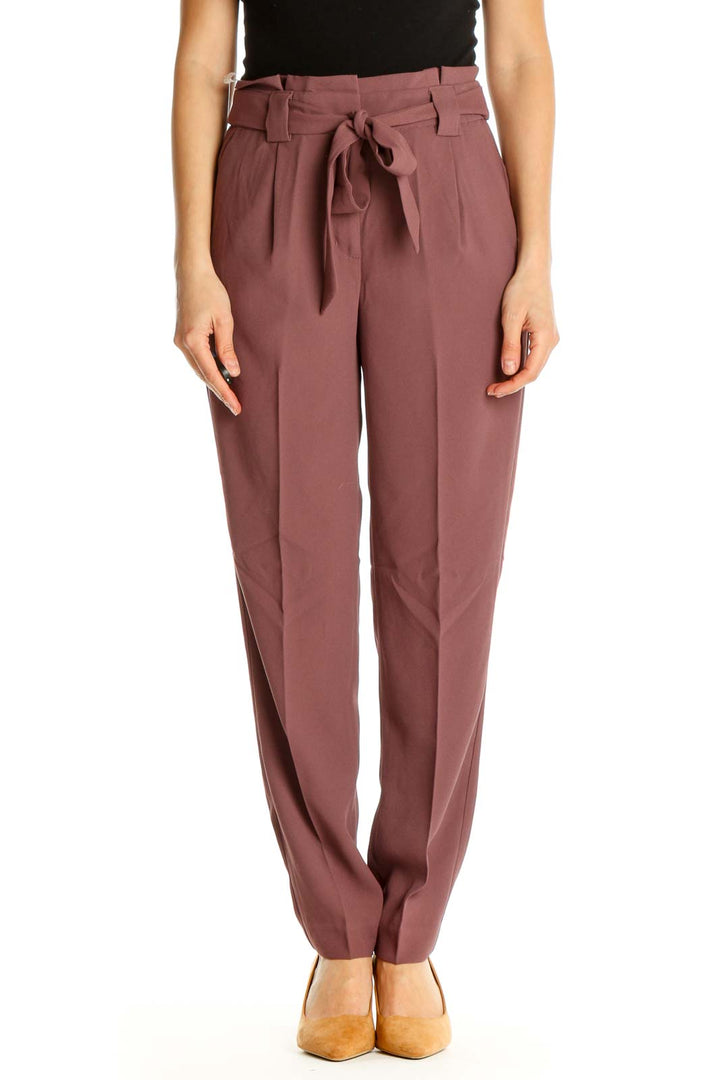 Brown Solid All Day Wear Trousers