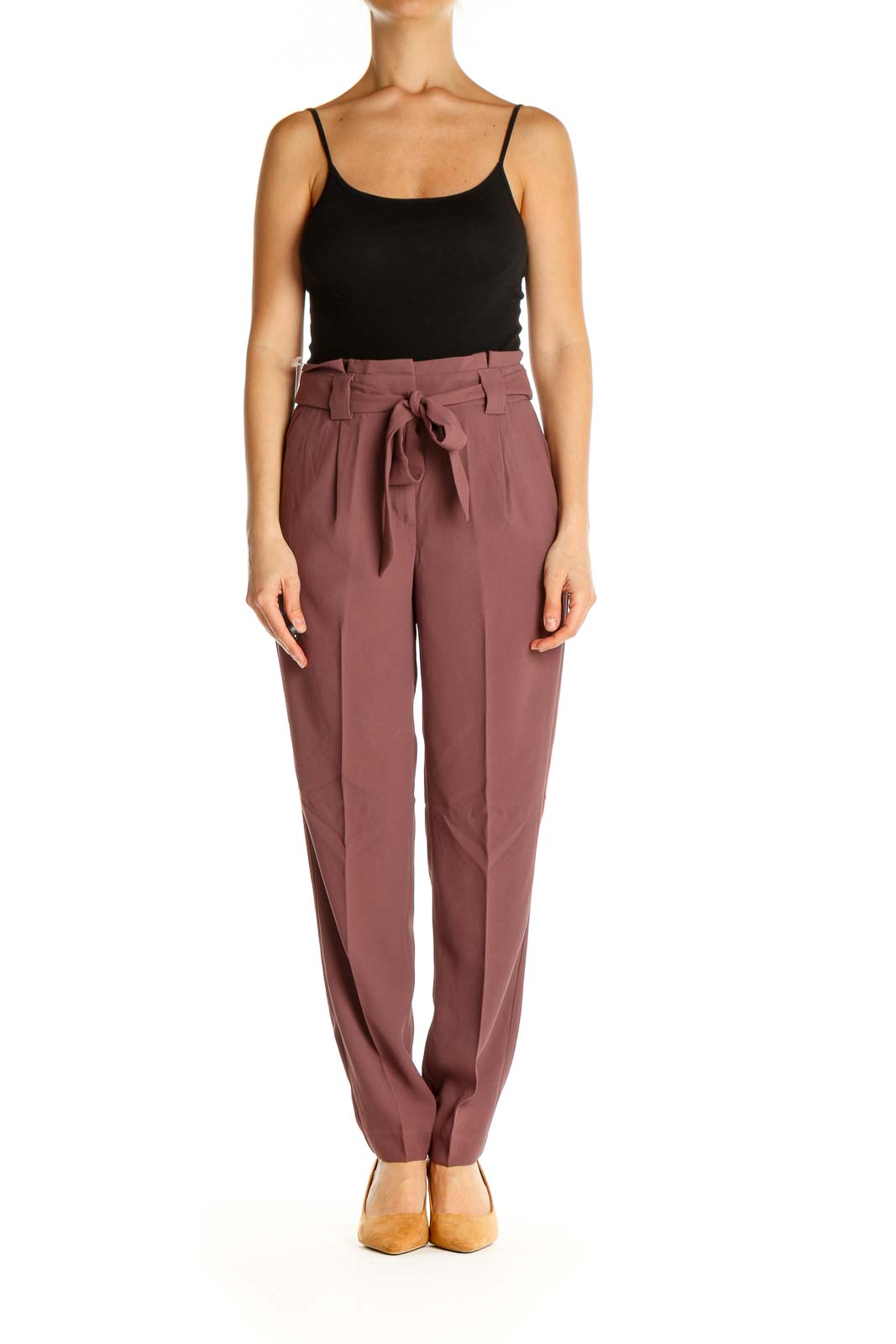 Brown Solid All Day Wear Trousers