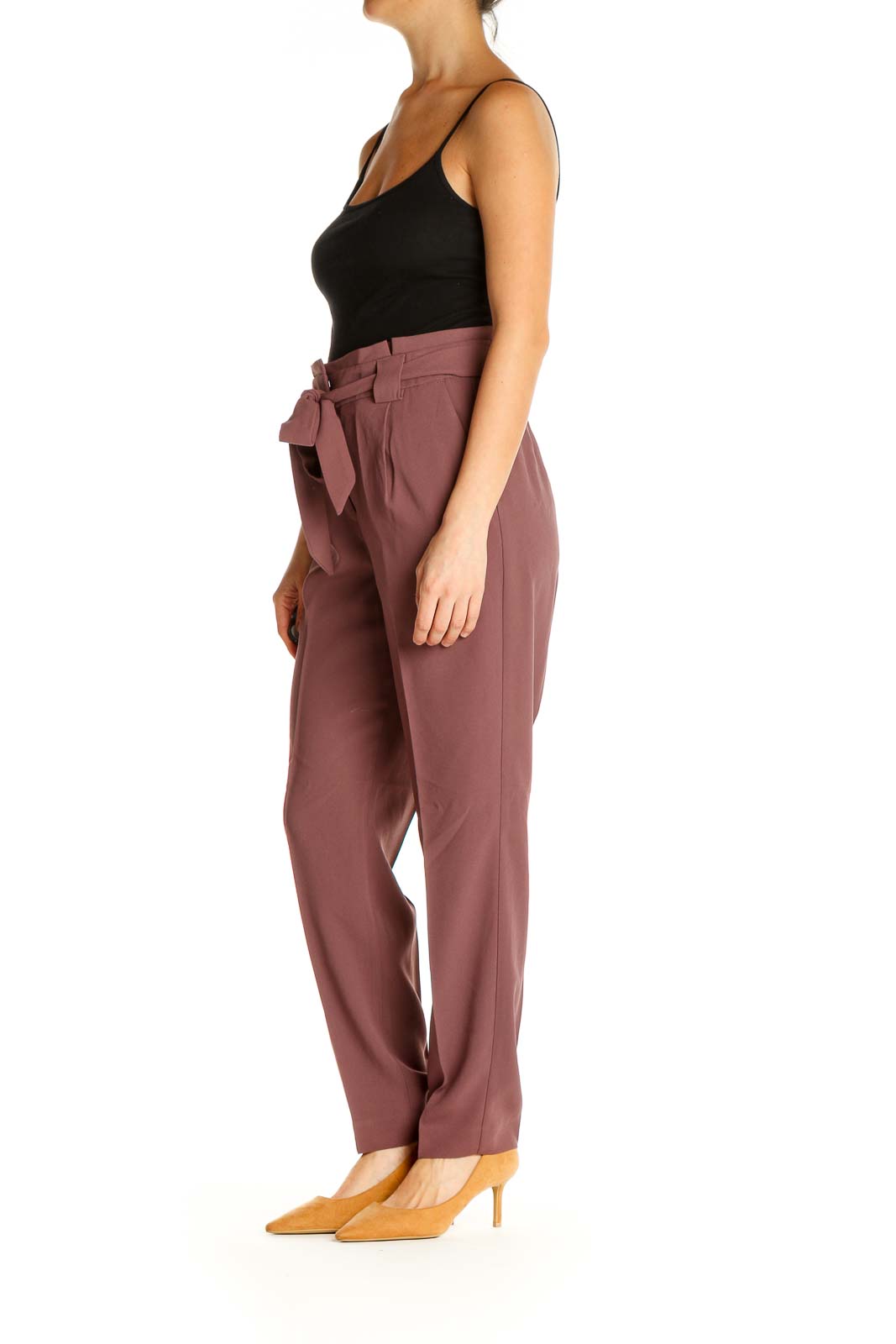 Brown Solid All Day Wear Trousers