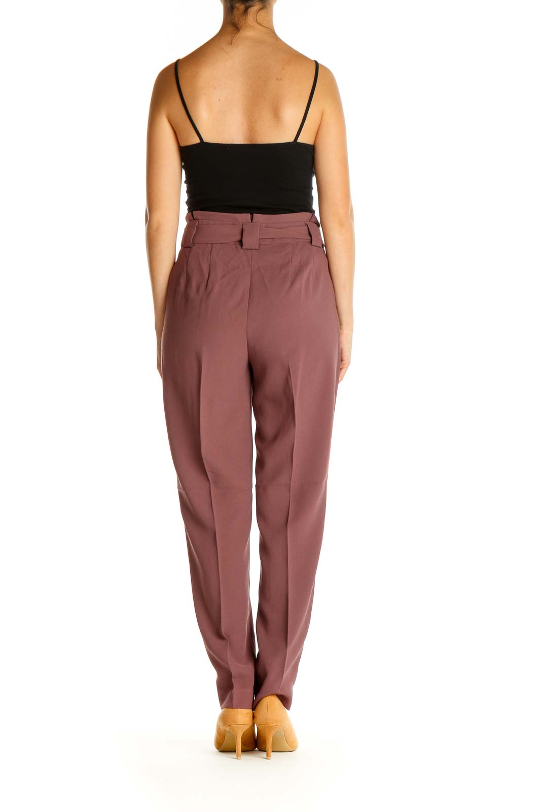 Brown Solid All Day Wear Trousers