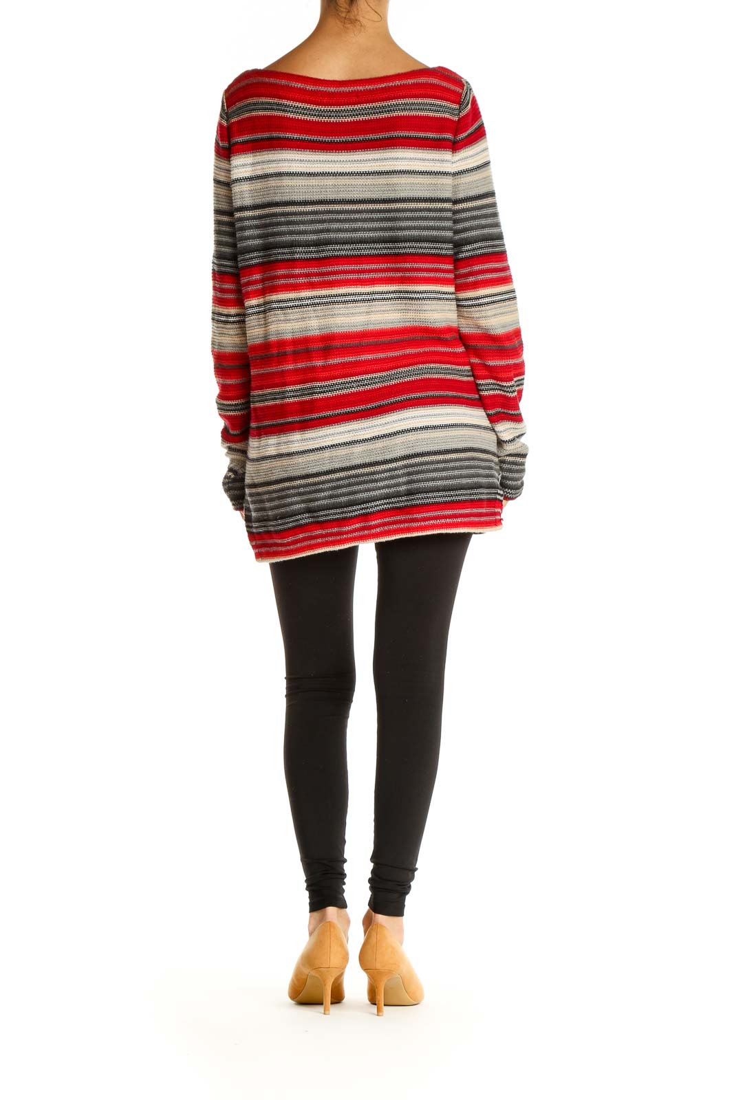 Red Striped All Day Wear Sweater