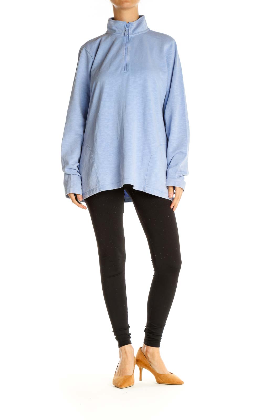 Blue Solid Sweatshirt