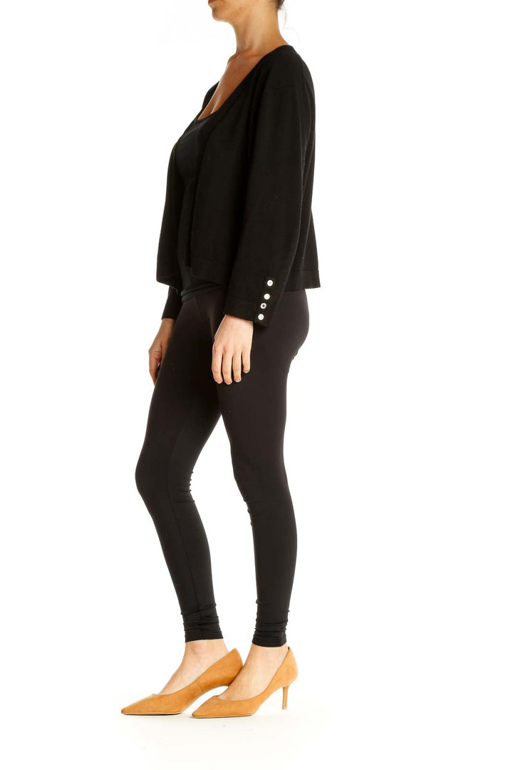 Black Solid Cardigan