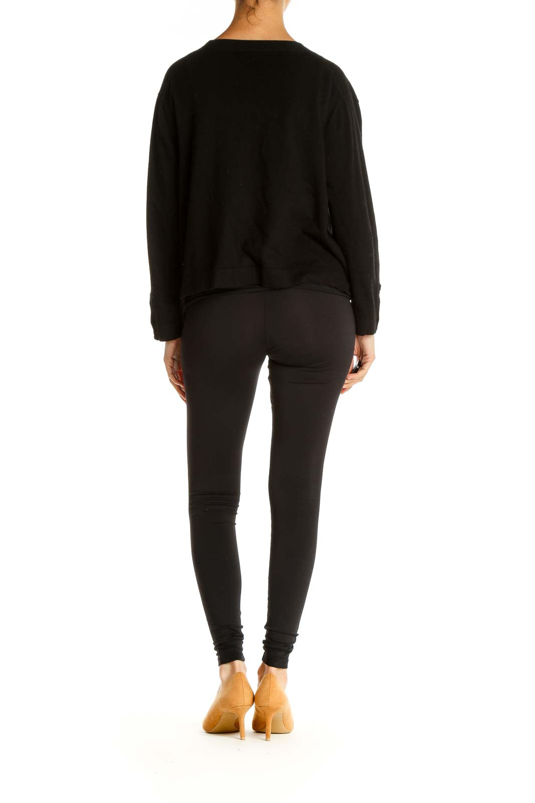 Black Solid Cardigan