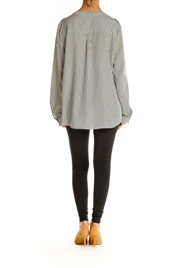 Gray Striped All Day Wear Blouse