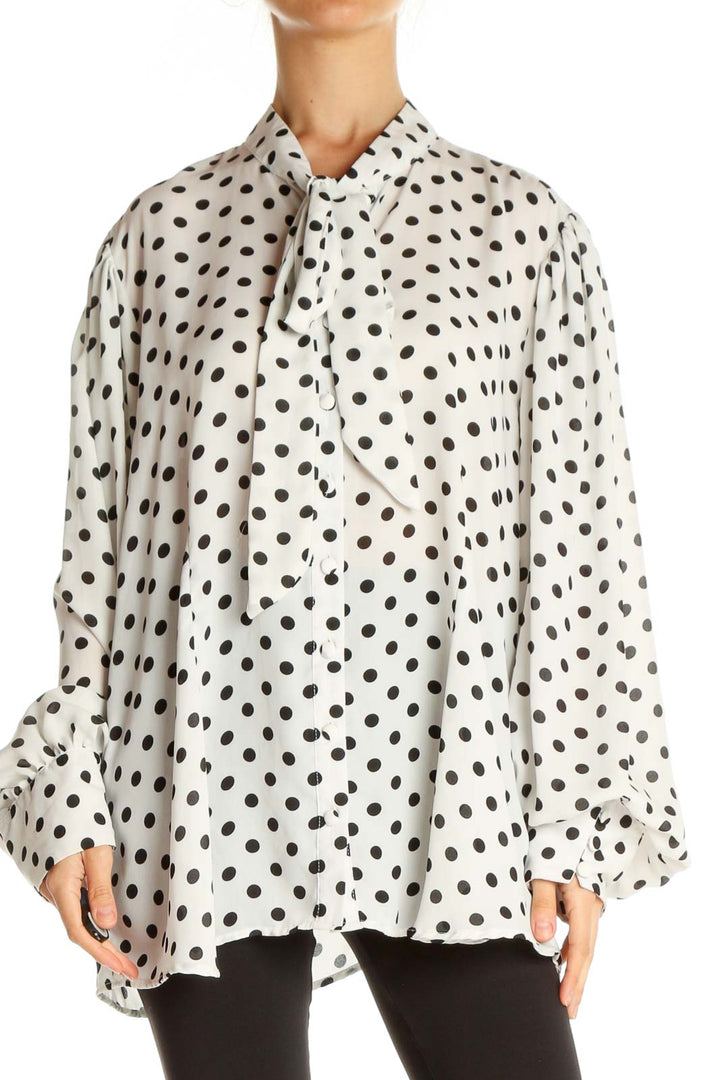 White Polka Dot Brunch Shirt