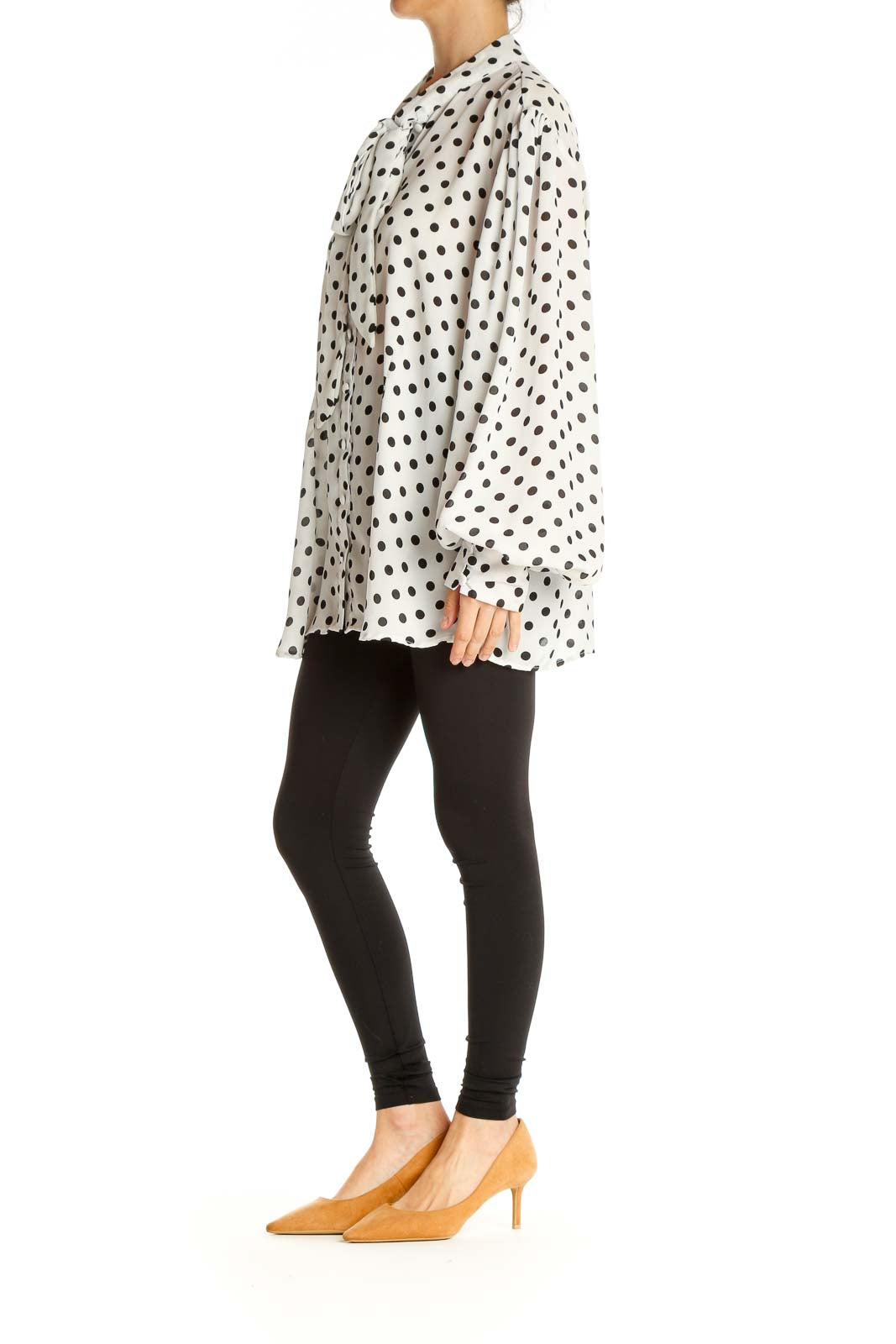 White Polka Dot Brunch Shirt