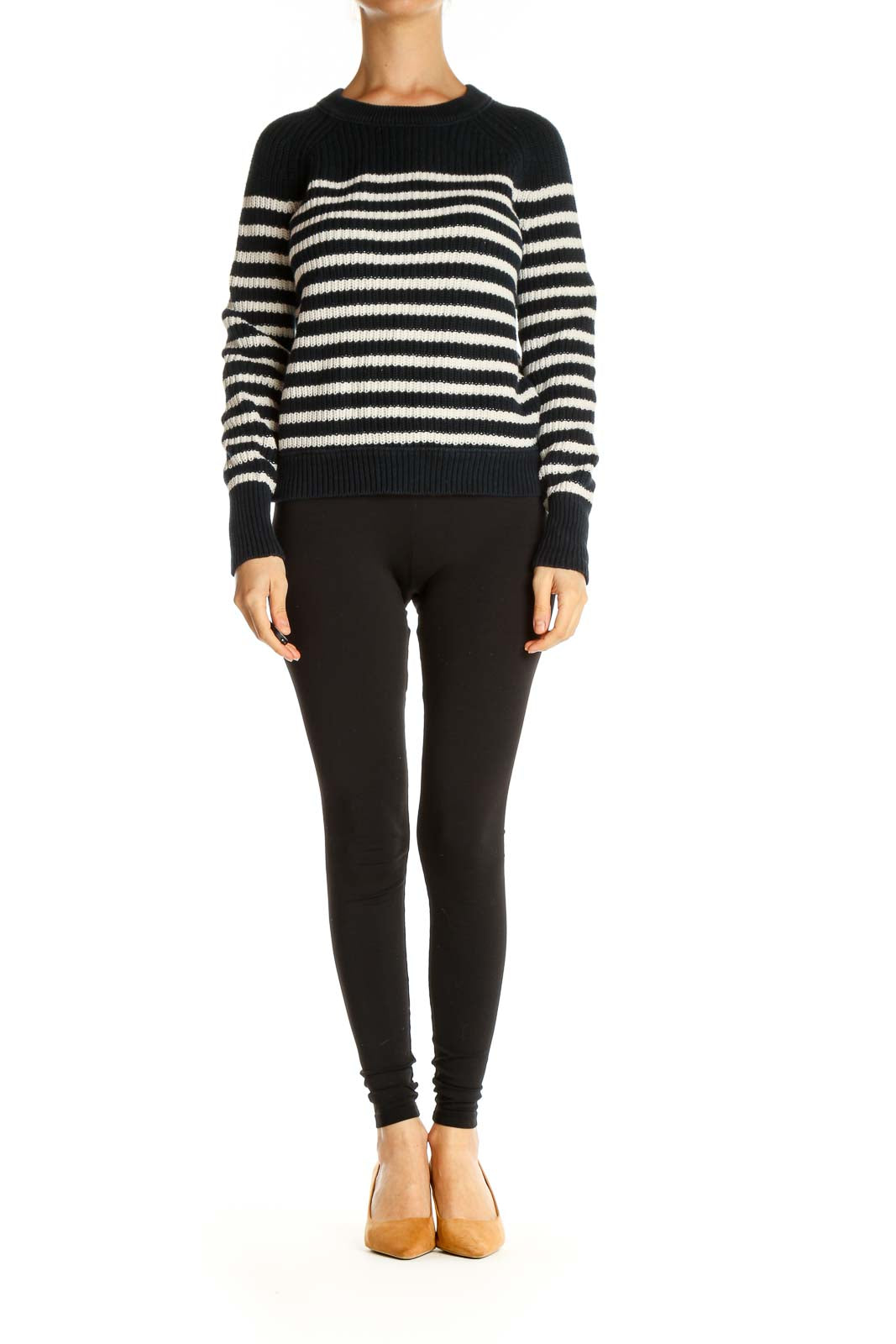 Black Striped All Day Wear Sweater