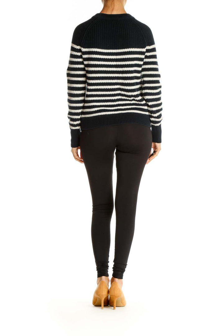 Black Striped All Day Wear Sweater