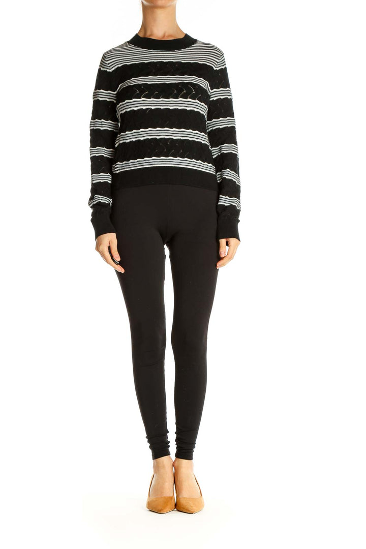 Black Striped Chic Sweater