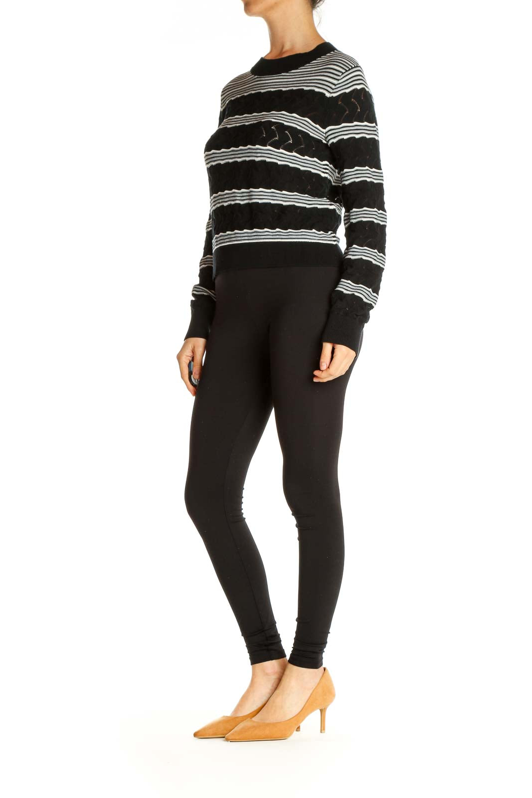 Black Striped Chic Sweater