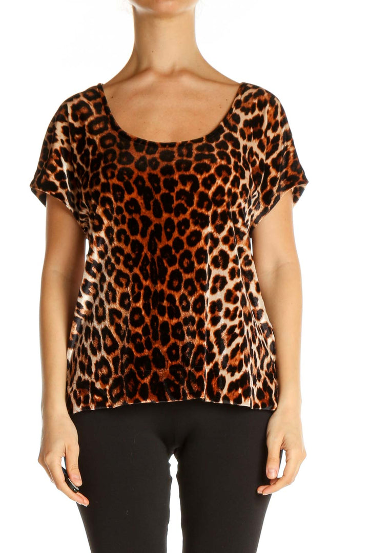 Black Animal Print All Day Wear T-Shirt