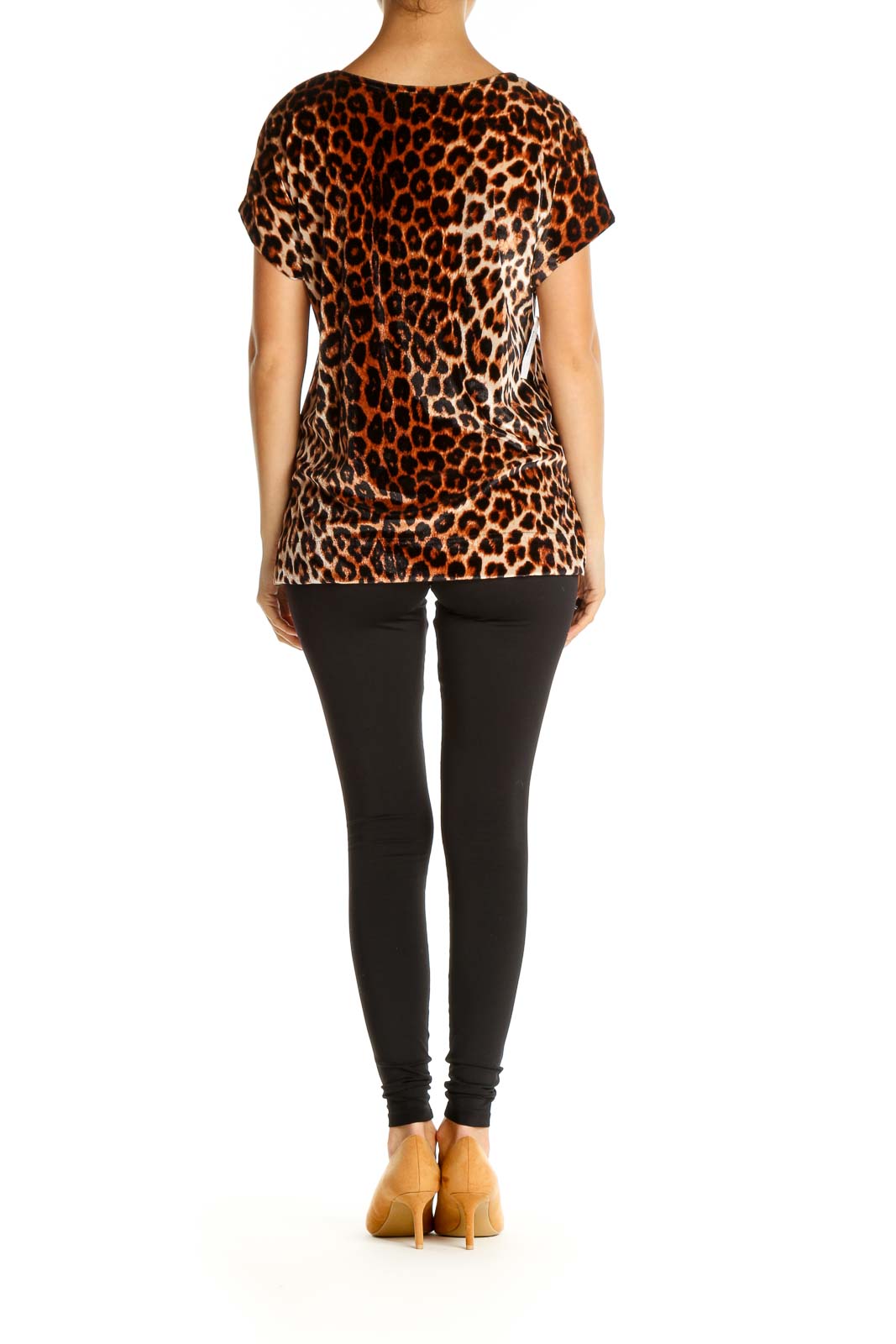 Black Animal Print All Day Wear T-Shirt