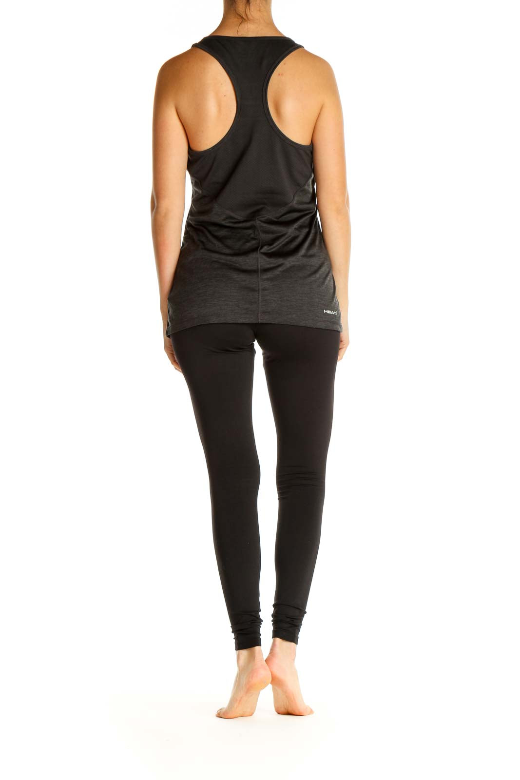 Black Solid All Day Wear Tank Top