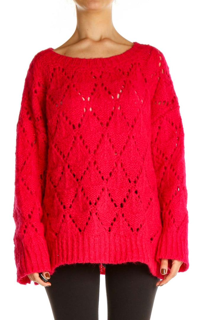 Red All Day Wear Sweater