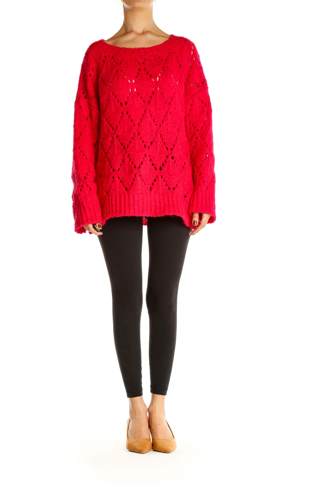 Red All Day Wear Sweater