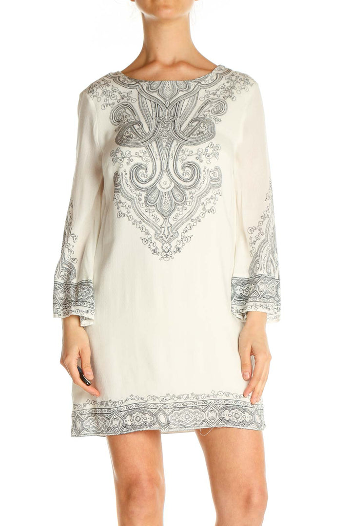 Beige Lace Day Sheath Dress