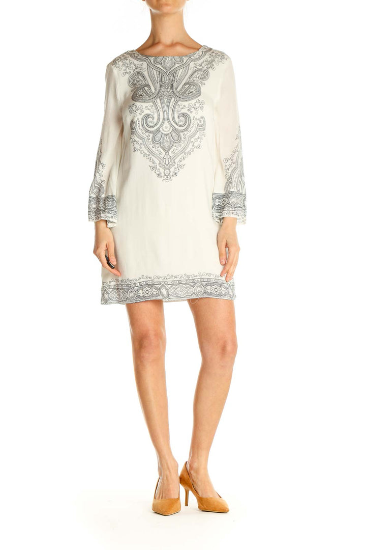 Beige Lace Day Sheath Dress