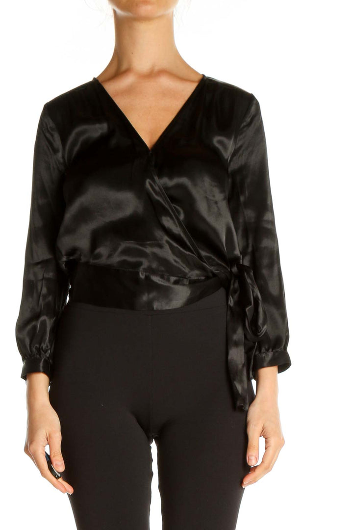 Black Solid Party Wear Blouse