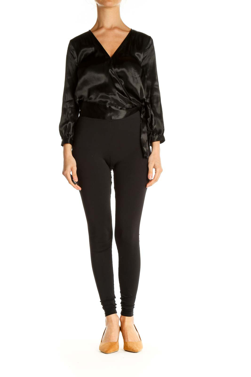 Black Solid Party Wear Blouse