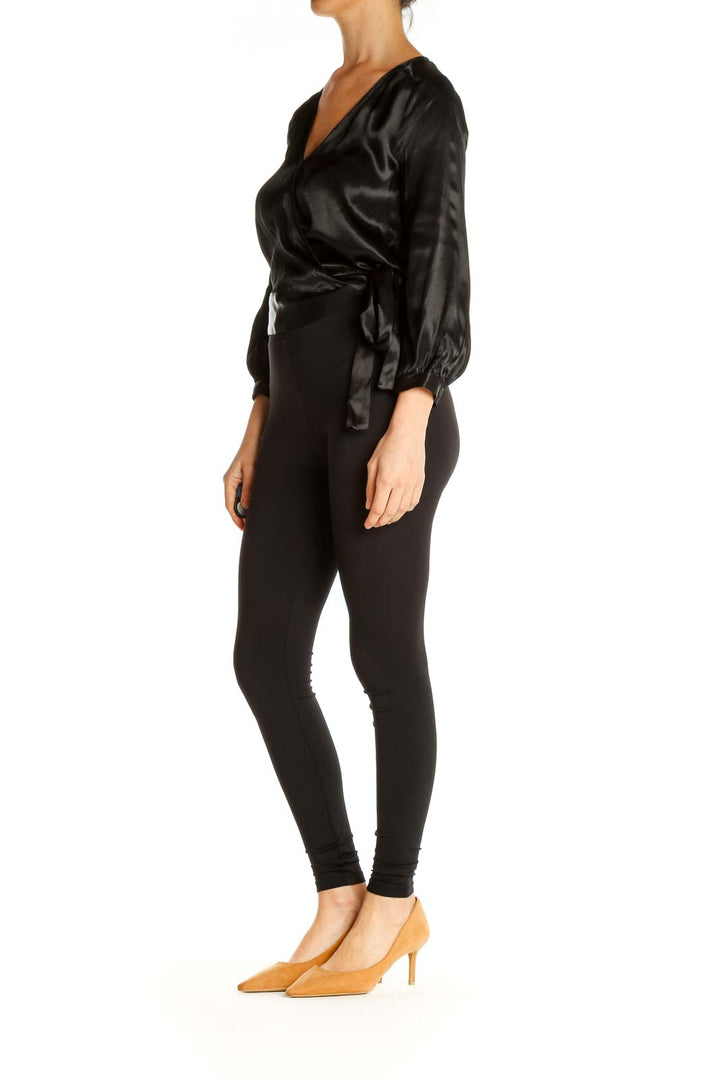 Black Solid Party Wear Blouse