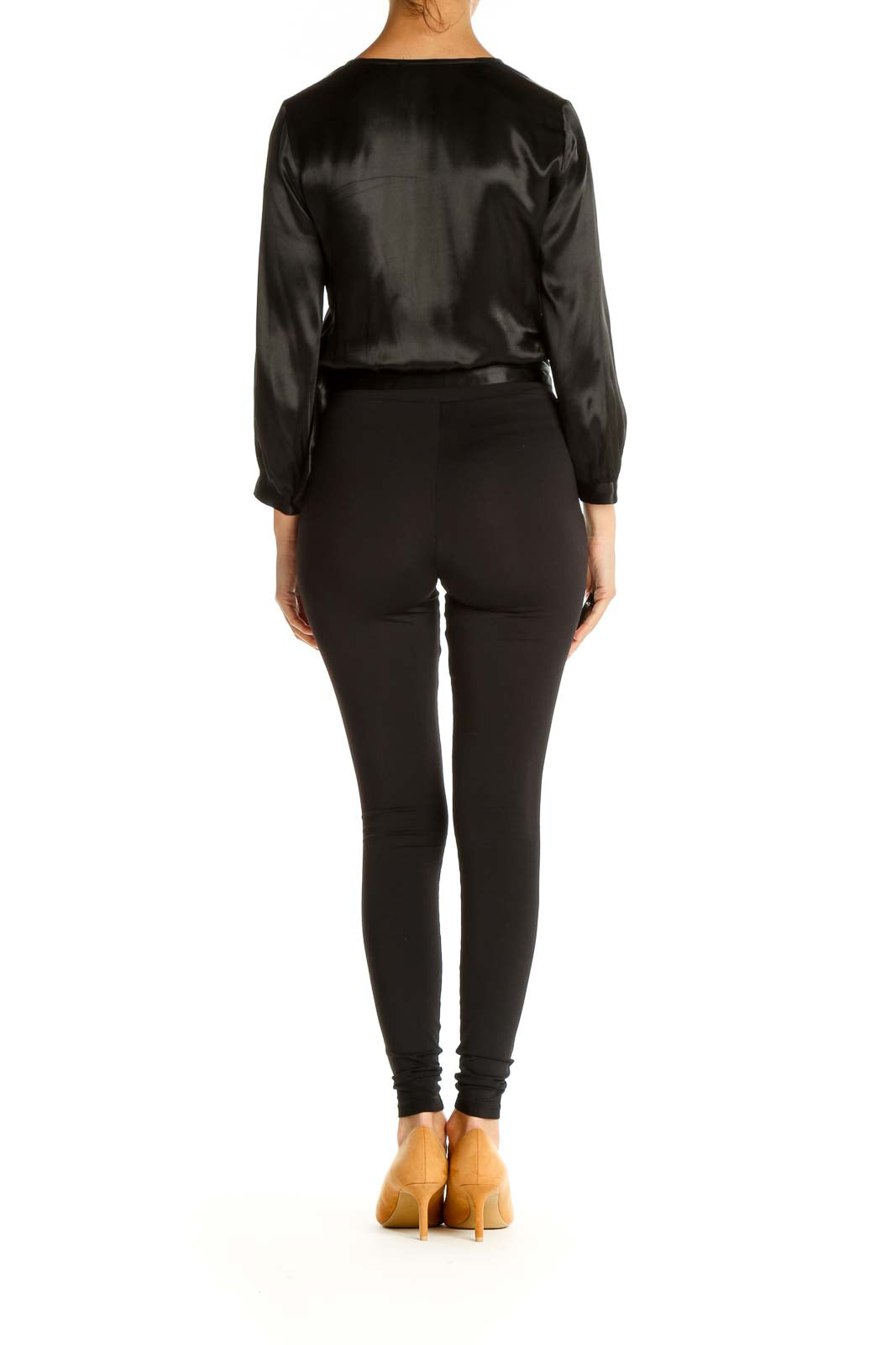 Black Solid Party Wear Blouse