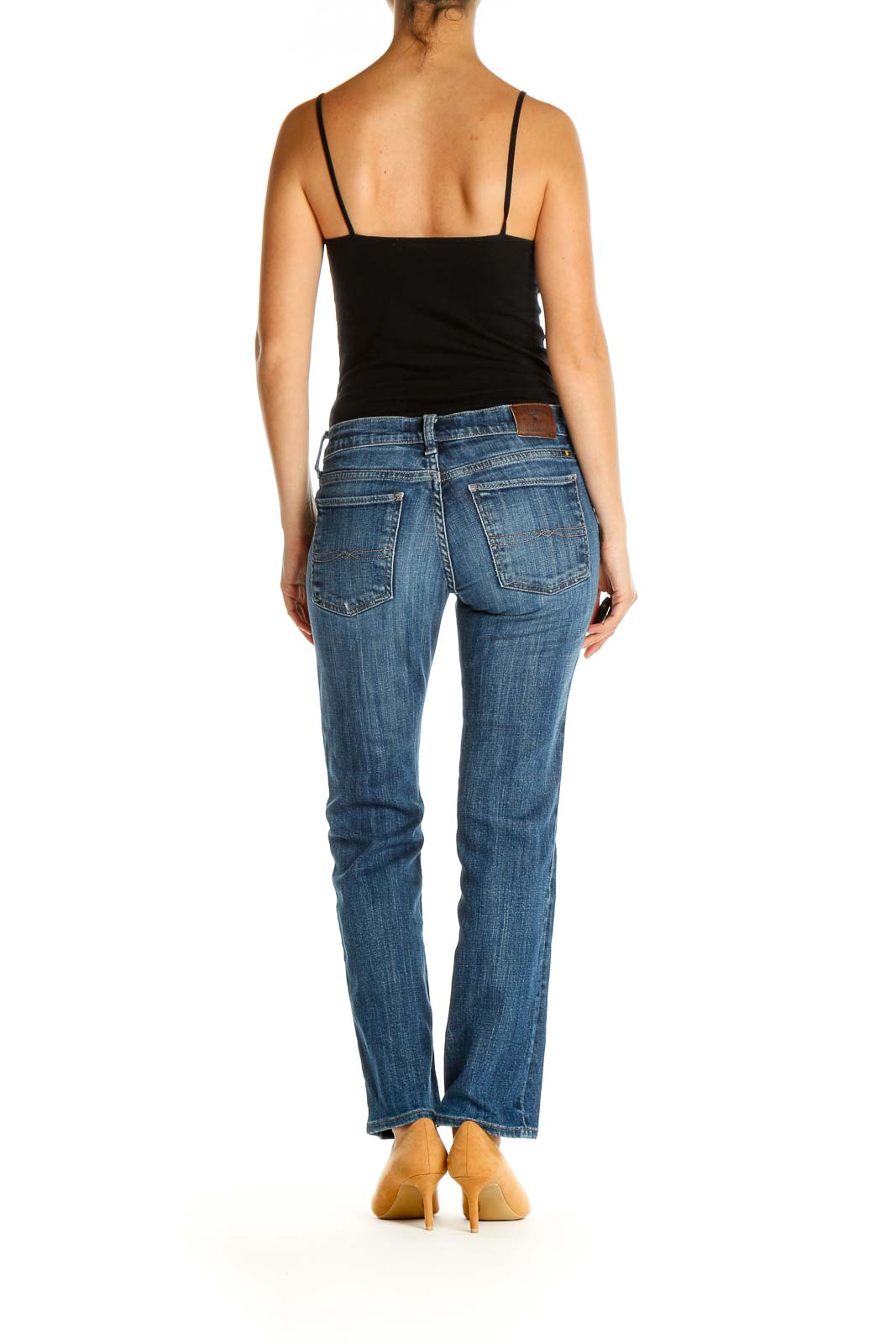 Blue Straight Leg Jeans