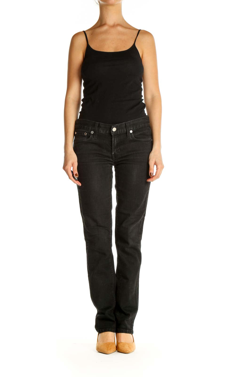 Black Straight Leg Jeans