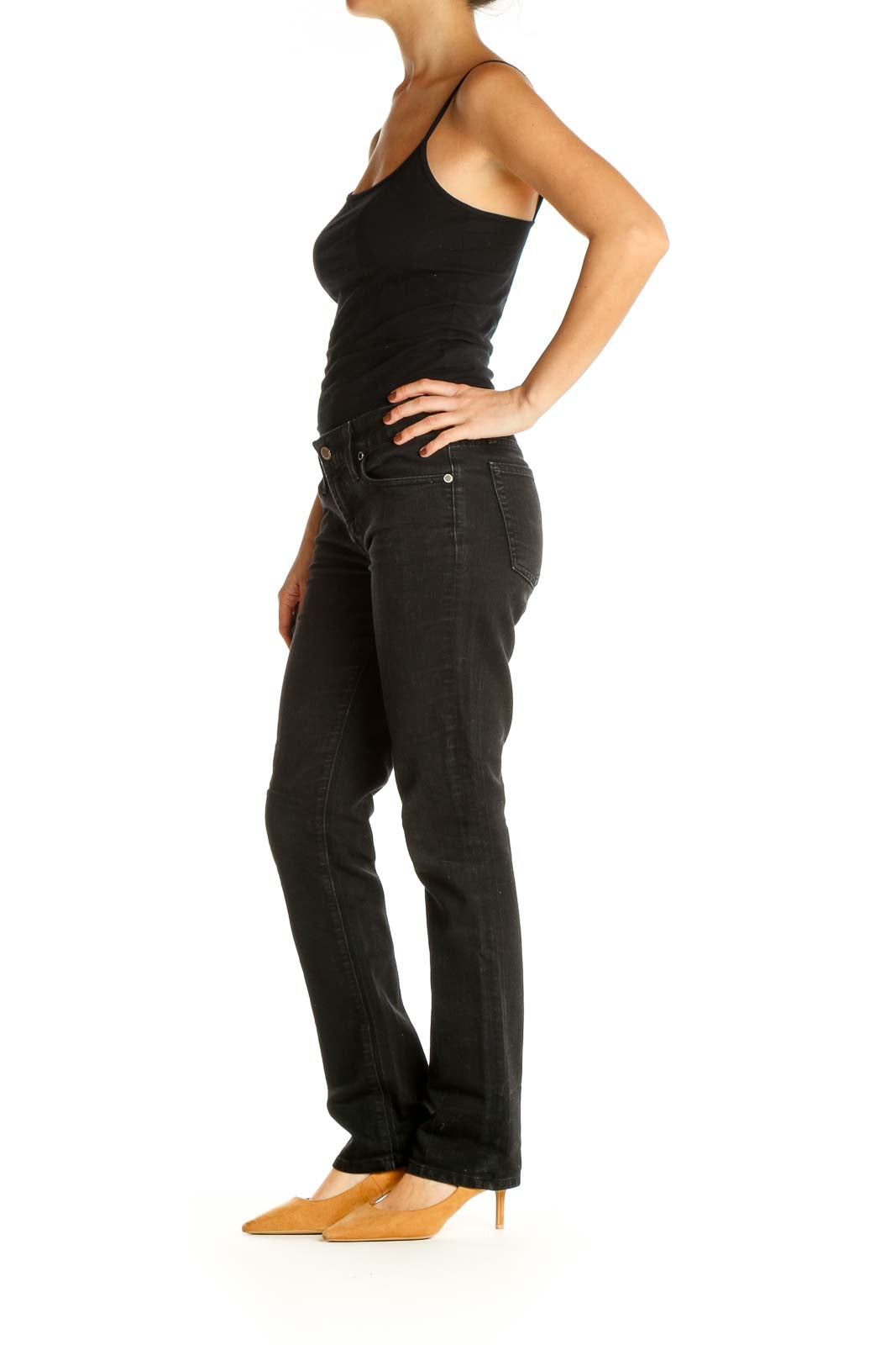 Black Straight Leg Jeans