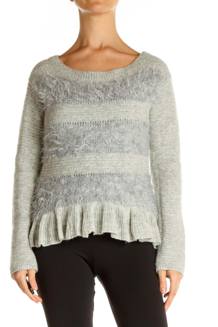 Gray Textured Chic Sweater