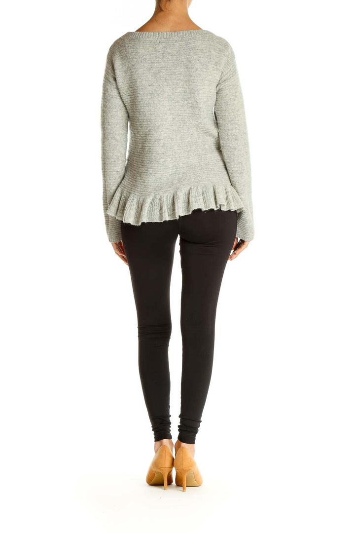 Gray Textured Chic Sweater