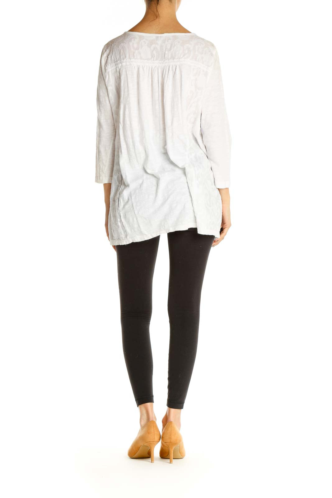 White Solid All Day Wear Blouse