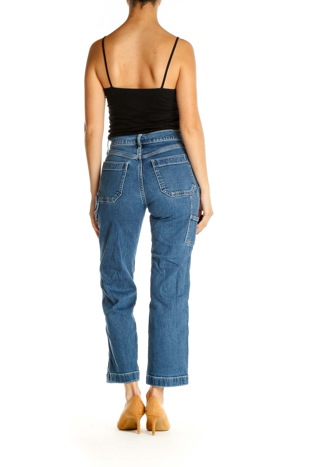 Blue Straight Leg Jeans